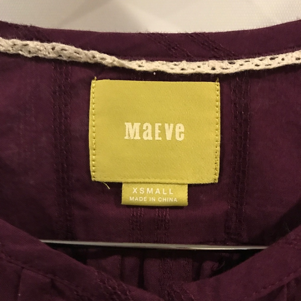 🚌 Anthropologie | Maeve pintuck poet top XS - Picture 5 of 5